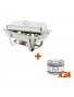 CHAFING DISH + 24 CAPSULES DE GEL