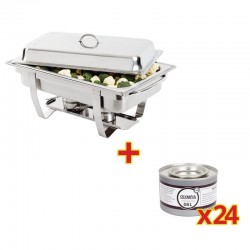 CHAFING DISH + 24 CAPSULES DE GEL